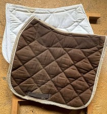 Tapis de selle Fouganza – blanc & marron – excellente qualité – quasi neufs