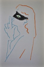 Jean COCTEAU : Femme secrète, LITHOGRAPHIE Originale signée, 1957, MOURLOT