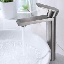 mitigeur haut inox brossé