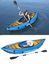 Kayak Canoë Monoplace Gonflable Avec Pagaye 275 X 81 X 45cm PVC Sports Nautiques