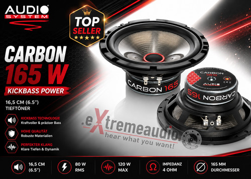 Audio system carbon 165 - 165, w