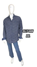 Olly Gan Taille XXL  Chemise manches longues bleu homme