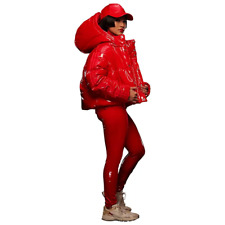 Veste Puffer Adidas Ivy Park En Faux Latex (Tous Genres) Taille S Rouge