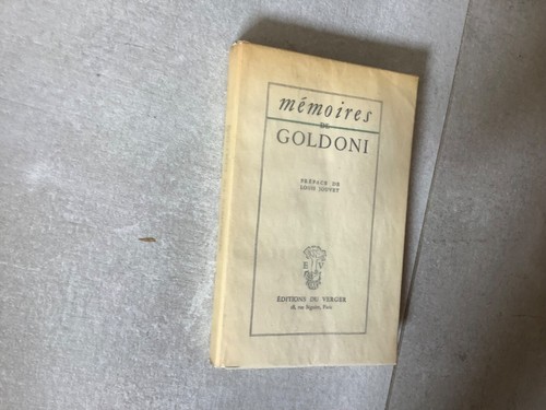 Mémoires goldoni préface - de,
