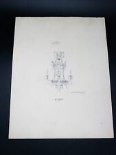 PROJET DECOR THEÂTRE OPERA OPERETTE Dessin Original Grand Lustre LUMINAIRE VERRE