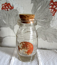 Ancien pot à moutarde verre moulé/pressé D & GAUDIN BORDEAUX "MOUTARDE OPAQUE"