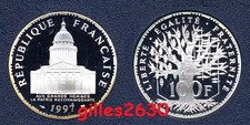 FDC : 100 francs PANTHEON argent 1997 neuve de coffret BE