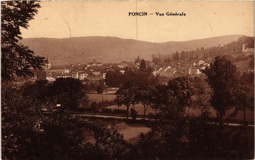 Cpa poncin vue générale - vue,