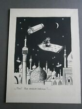 PEYNET Raymond - GRAVURE HUMORISTIQUE - LE TAPIS VOLANT - 1943