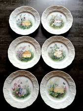 6 Assiettes Fromage Porcelaine