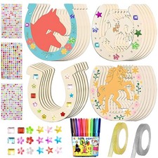 24pcs Fer à Cheval en Bois