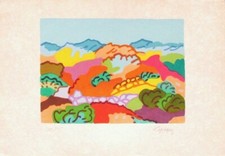 CHARLES LAPICQUE PAYSAGE GREC 1964 lithographie signée