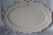 Grand plat de service SARREGUEMINES DV ivoire VIVAT LABOR- 44 cm