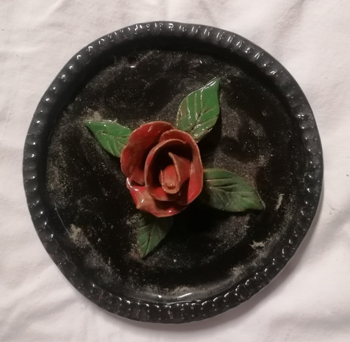 Assiette céramique rose