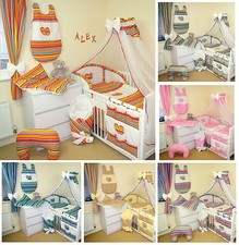 Parure de lit / literie pour bébé de 17 pièces CHOIX 15 COULEURS