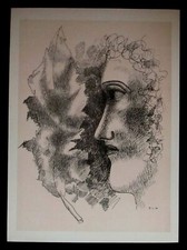 Fernand Léger TÊTE DE FEUILLE Lithographie Edition originale 1939 Derain Georges