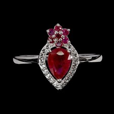 925 Bague en Argent Poire