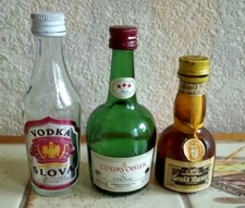 LOT DE 3 MIGNONNETTES ALCOOL COLLECTION ( VIDES ) 