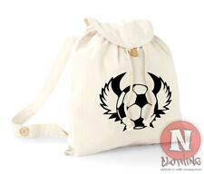 Football Sac à Dos Football Ailes Vacances École Collège Coton Bio Jour Sac