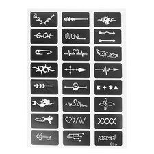 Semi Permanent Small Tattoo Stencil Airbrush Temporary Templates