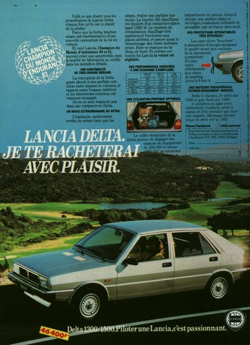 Publicité ancienne voiture