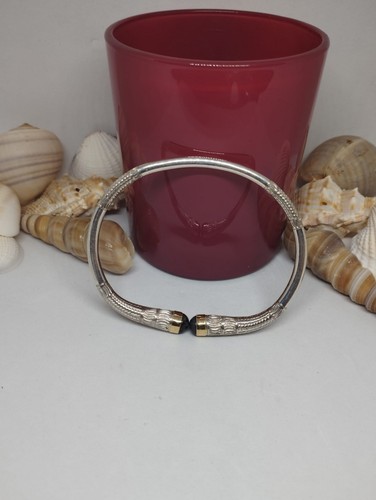 Bracelet jonc argent saphir - jonc, or