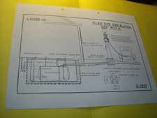 FEUILLET PLAN TYPE D INSTALLATION D EPOQUE POMPE A ESSENCE ASTER GEX R11 - satam