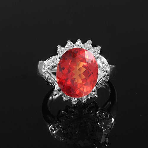 Bague saphir padparadscha - bague,