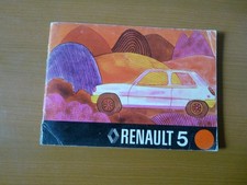 RENAULT - NOTICE D' UTILISATION D' ENTRETIEN RENAULT 5 -édité en 1973 R 1220