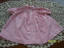 Ancienne Robe vichy rose et
