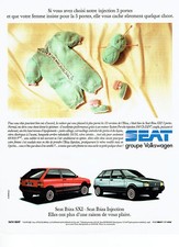 Publicité Advertising 088  1990   la Seat Ibiza  SXI   injection vw