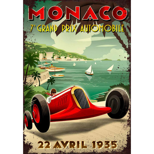 Plaque métal plate 30 cm - 20,