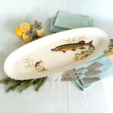Extra Long 1950s Lunéville Fish Platter.