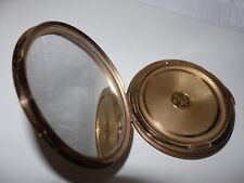 ANCIEN POUDRIER BOITE A POUDRE PLAQUE OR ET NACRE CAPRICE BY KIGU BRITISH MADE