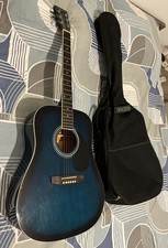 guitare acoustique handcrafted SHERWOOD model SH745blu vintage 6 cordes