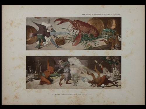 Alphonse mucha panneaux - alphonse, mucha,