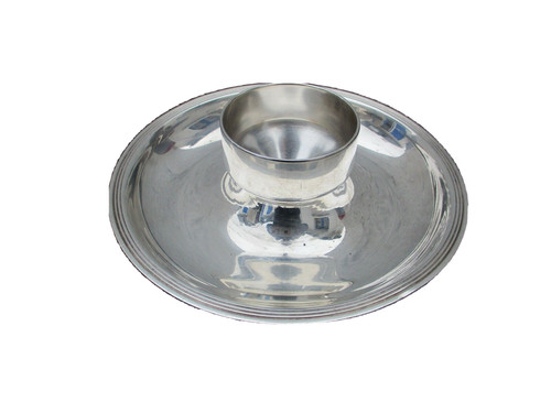 Coquetier metal argente