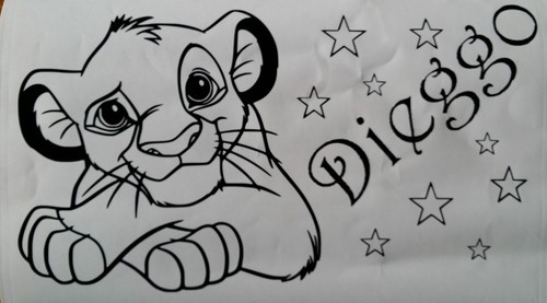Sticker roi lion simba - roi,