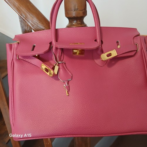 Sac tout cuir - fushia,
