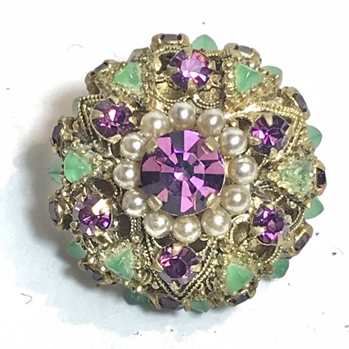 Ancienne broche dôme orné - ancienne,