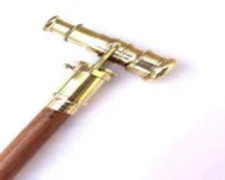 Shiny Brass 3 Fold Brown