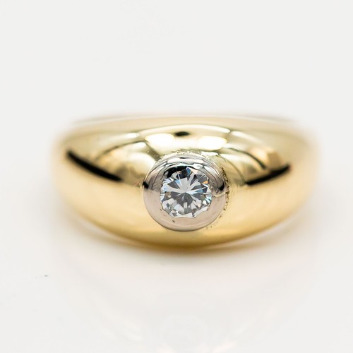 Bague 585 14k jaune diamant - or,