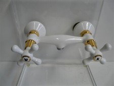 Robinetterie Douche Blanc/Or