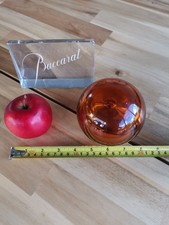 Baccarat grande boule en cristal couleur ambre modèle Sirius année 1980 1kg100