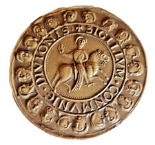 REPRODUCTION TAMPON SCEAU DE LA VILLE DE DIJON AU XIX SIECLE EN TERRE CUITE