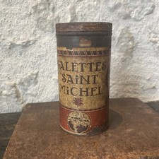 Galettes SAINT MICHEL , boite en tole recouverte de papier, premier modèle
