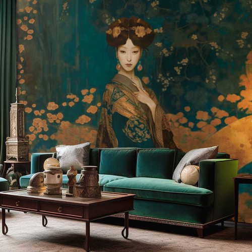 Papier peint jade - peint,