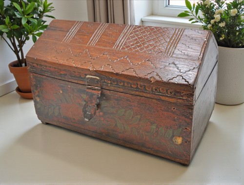Coffre bois vintage en - en,