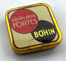 ANCIENNE BOÎTE D’AIGUILLES DE GRAMOPHONE PLEINE FORTES BOHIN NEEDLE GRAMOPHONE