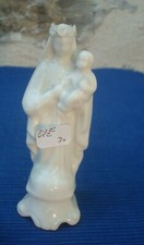 V51 Rare Petite Vierge à l'Enfant Jesus Porcelaine Polychrome Dore XIXe N°30